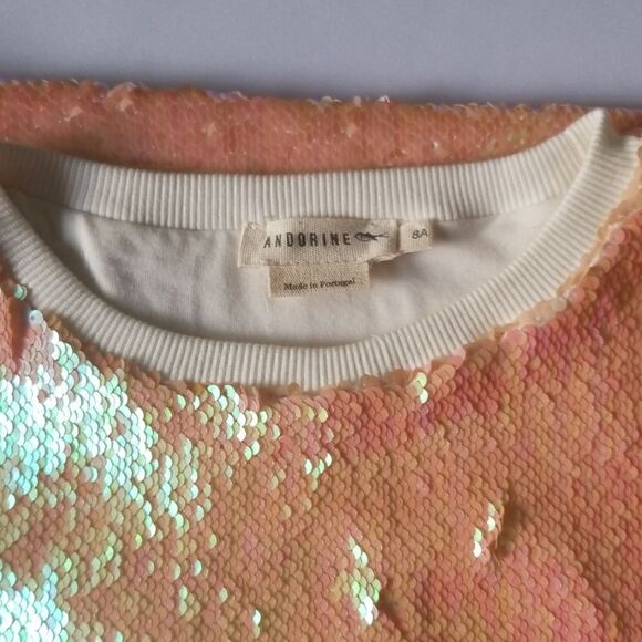 Andorine Porto Little Girls Sequin Dress, sz 8A - Picture 4 of 6